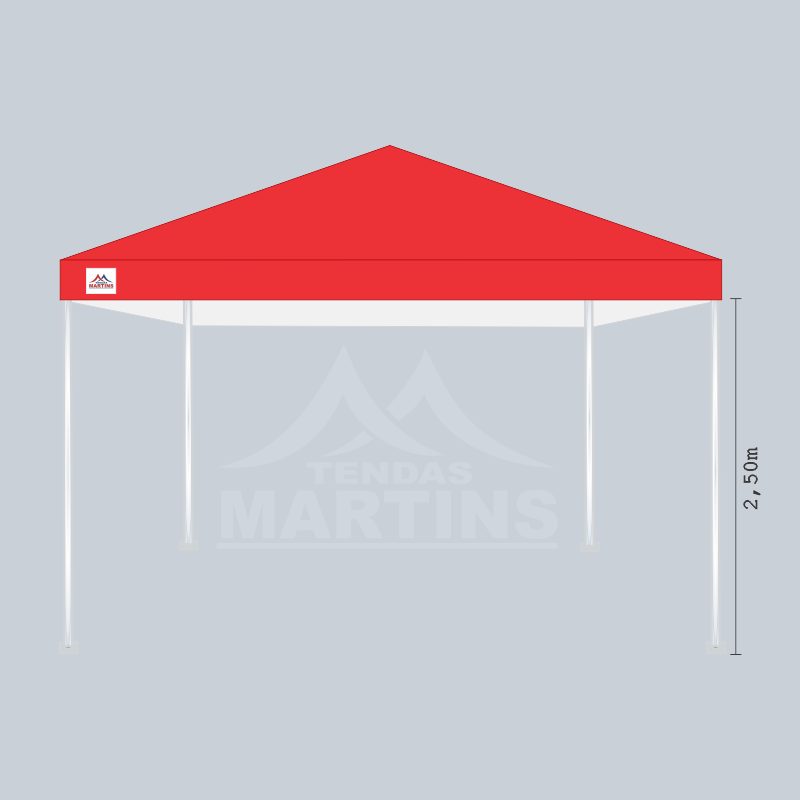 Tenda Piramidal 2,5m vermelho