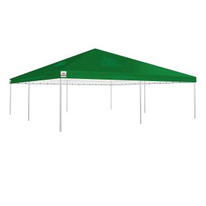 Tenda Piramidal 10x10m verde com estrutura galvanizada