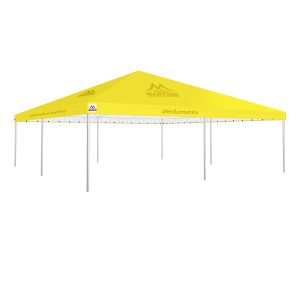 Tenda Piramidal 12x12m amarelo com estrutura galvanizada