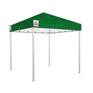 Tenda Piramidal 3x3m verde com estrutura galvanizada
