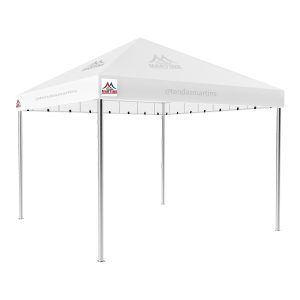 Tenda Piramidal 4x4m branco com estrutura galvanizada