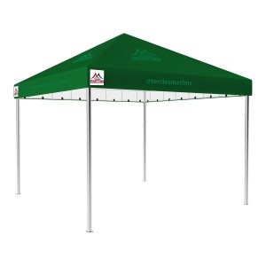 Tenda Piramidal 4x4m verde com estrutura galvanizada