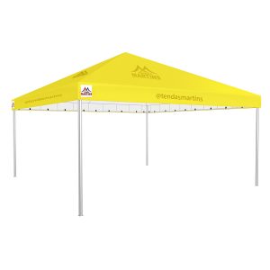 Tenda Piramidal 6x6m amarelo com estrutura galvanizada