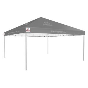Tenda Piramidal 6x6m cinza com estrutura galvanizada