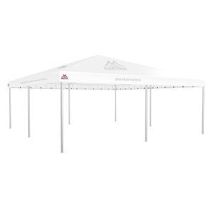 Tenda Piramidal 8x8m branco com estrutura galvanizada