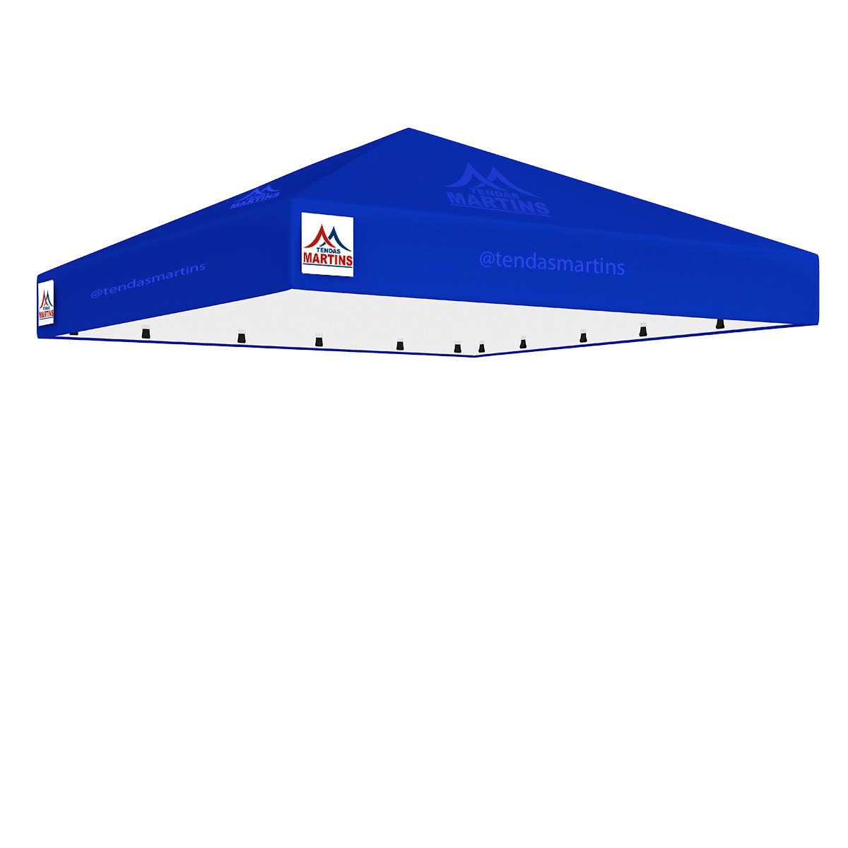 Cobertura para tenda piramidal 3x3m em lona PVC TD1000 azul