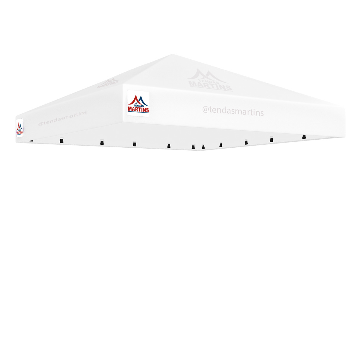 Cobertura para tenda piramidal 3x3m em lona PVC TD1000 branco