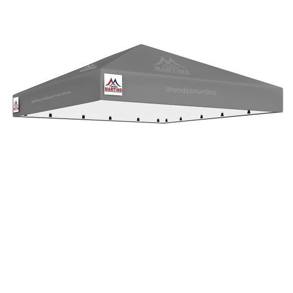 Cobertura para tenda piramidal 3x3m em lona PVC TD1000 cinza