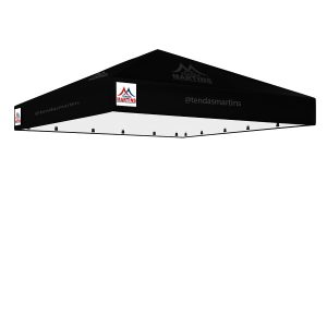 Cobertura para tenda piramidal 3x3m em lona PVC TD1000 preto