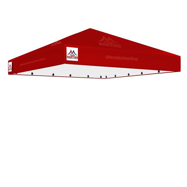 Cobertura para tenda piramidal 3x3m em lona PVC TD1000 vermelho