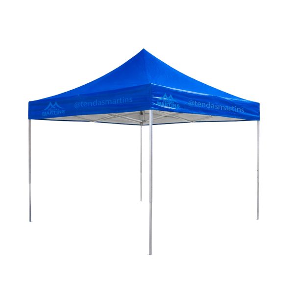 tenda-sanfonada-2x2-azul Tenda sanfonada reforçada 2x2 azul com estrutura galvanizada