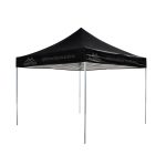 Tenda sanfonada reforçada 2x2 preta com estrutura galvanizada