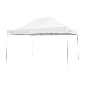 Tenda sanfonada reforçada 3x6m branco com estrutura galvanizada