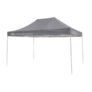 Tenda sanfonada reforçada 3x6m cinza com estrutura galvanizada