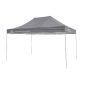 Tenda sanfonada reforçada 3x6m cinza com estrutura galvanizada