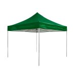 Tenda sanfonada reforçada 4x4 verde com estrutura galvanizada