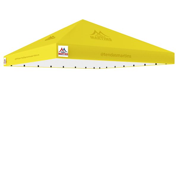 Cobertura para tenda piramidal 5x5m em lona PVC TD1000 amarelo