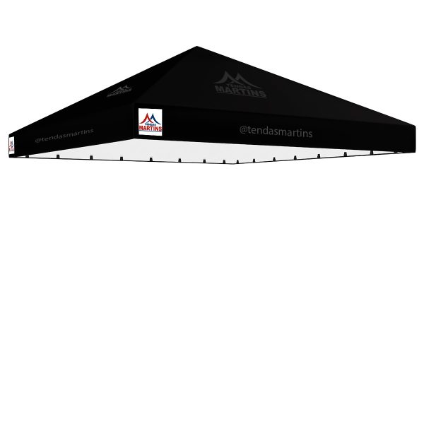 Cobertura para tenda piramidal 5x5m em lona PVC TD1000 preto