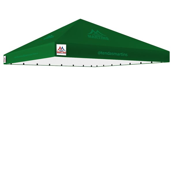 Cobertura para tenda piramidal 5x5m em lona PVC TD1000 verde