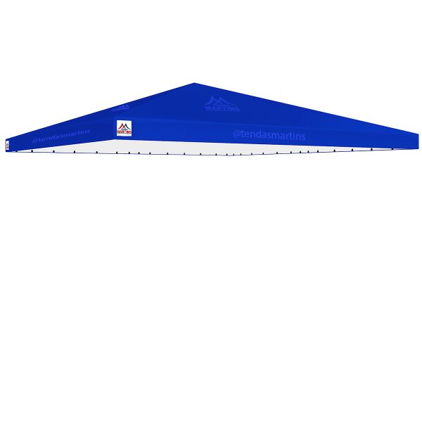 Cobertura para tenda piramidal 10x10m em lona PVC TD1000 azul