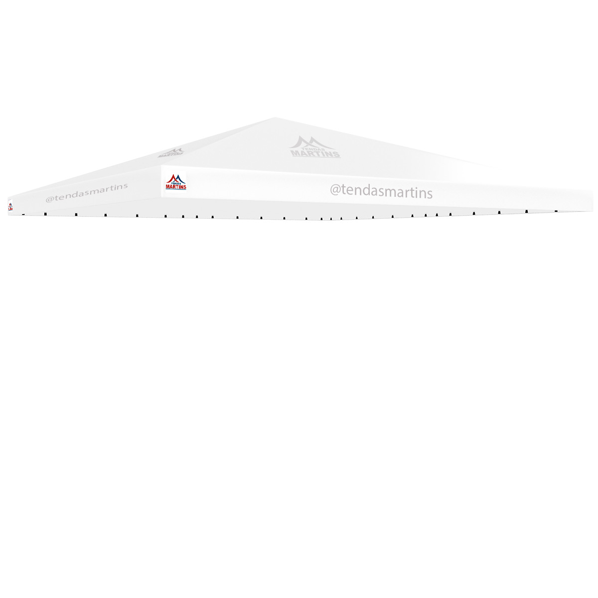 Cobertura para tenda piramidal 10x10m em lona PVC TD1000 branco