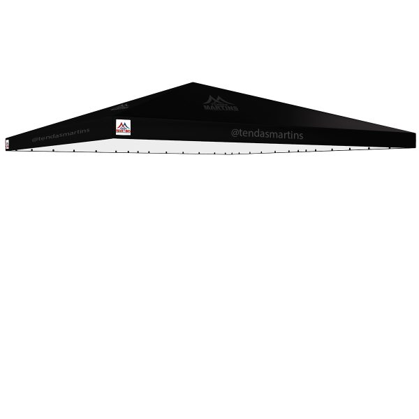 Cobertura para tenda piramidal 10x10m em lona PVC TD1000 preto