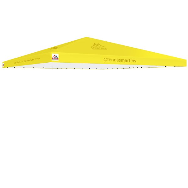 Cobertura para tenda piramidal 12x12m em lona PVC TD1000 amarelo